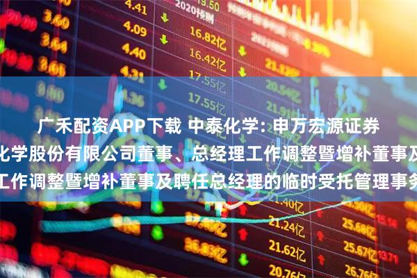 广禾配资APP下载 中泰化学: 申万宏源证券有限公司关于新疆中泰化学股份有限公司董事、总经理工作调整暨增补董事及聘任总经理的临时受托管理事务报告